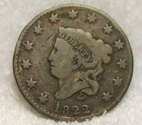 1822 large cent Cover