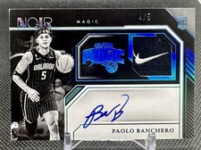 2022-23 Paolo Banchero Panini NOIR on-card RPA /5  NIKE SWOOSH PATCH Auto (read
