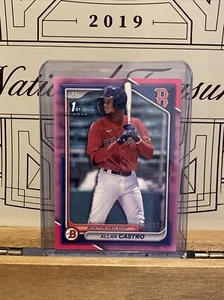 2024 Bowman ALLAN CASTRO 1st Chrome Fuchsia Parallel /175 Boston Red Sox - Picture 1 of 2