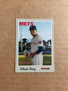 2019 TOPPS HERITAGE MINI #451 EDWIN DIAZ SP 72/100 MINI METS - Picture 1 of 5