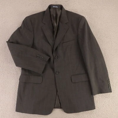 Chaqueta de Colección Hopsack S Gris Azul Tiza Rayas Poliéster Lana Blazer Abrigo Deportivo 38R Foto 1 de 4