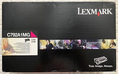 Cartucho de tóner magenta Lexmark C792A1MG para C792 y X792 genuino OEM caja al por menor Foto 1 de 4