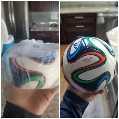 Balón de Fútbol Brazuca Mini Talla Uno 1 Nuevo Sin Inflar GENUINO Copa Mundial Foto 1 de 4