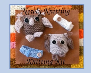 Neu Strickset, Anfänger Stricken, Eule, Armband, alle Ressourcen enthalten - Bild 1 von 6
