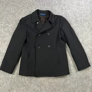 J.CREW Women's Blazer Size 10 Black Double Breasted Coat Jacket - Picture 1 of 6