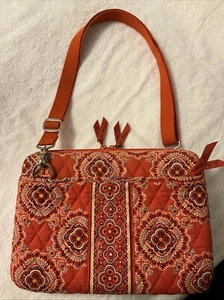 Vera Bradley Quilted iPad /Tablet Bag Hard Shell Case Paprika Orange - Picture 1 of 5