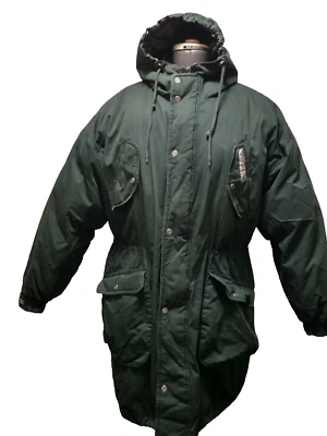 Abrigo Parka De Colección Raro Triple Grasa Ganso Para Hombre Verde Ejército 100% Algodón Con Capucha XL Foto 1 de 4