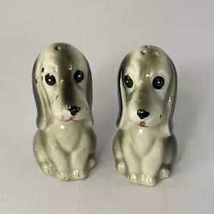Schwarz-weiße Salz- und Pfefferstreuer mit traurigen Augen Welpe Hund Hund - Bild 1 von 6