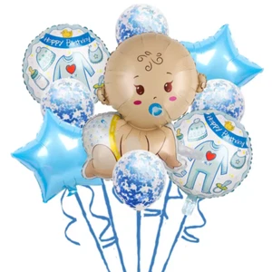 9 pcs Balloons New Baby Foil Party Shower Boy-gender reveal, Party Decorations - Picture 1 of 2
