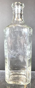 Botella de medicina vintage de vidrio 3viii vidrio Owens Illinois en relieve ~ 7,25" - Imagen 1 de 7