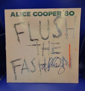 ALICE COOPER Signed Flush the Fashion Album Cover JSA Cert Rock N Roll Hof - Picture 1 of 5