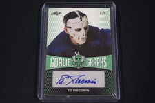 Ed Giacomin 2017 Leaf Masked Men Goalie Graphs Autograph Signature Green /8
