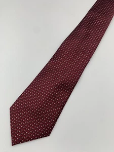 Elegante Corbata Jaquard Tejido Rojo Brillante Jones New York 100% Seda Foulard - Imagen 1 de 3