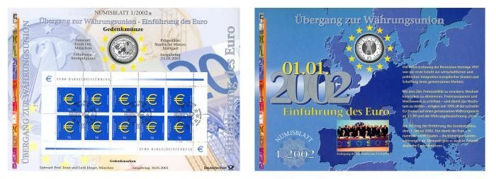 NUMISBLÄTTER BRD 10 EURO AB 2002 ZUM AUSSUCHEN - Bild 1 von 1