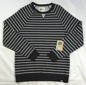 NWT Men's Reef Rozsa ll Crew in Black Sweatshirt-Retail $56 - Picture 1 of 1