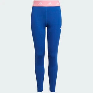 Adidas Girls Tights Aeroready Techfit 7/8 Blue / Pink Gym Training New - Picture 1 of 12