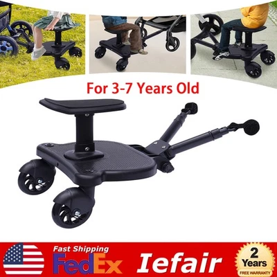 Glider Board Baby Stroller Kid Board Buggy Wheeled Board with Detachable Seat - Image 1 of 4