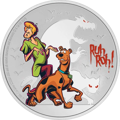 2024 Niue Warner Bros Scooby Doo Ruh Roo 1 oz Silver Colorized Proof Coin - Image 1 of 4