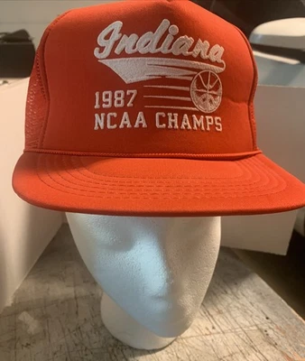 Indiana Hoosiers 1987 NCAA Champs rojo Snapback malla camionero sombrero Foto 1 de 4