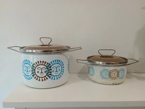 2 x Cacerola Vintage Mid Century Robert Carrier Esmaltada Olla Diseño León - Imagen 1 de 20
