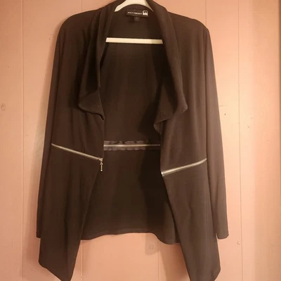 Chaqueta Blazer Convertible Antthony Original Para Mujer Mediana Negra Poliéster Foto 1 de 4