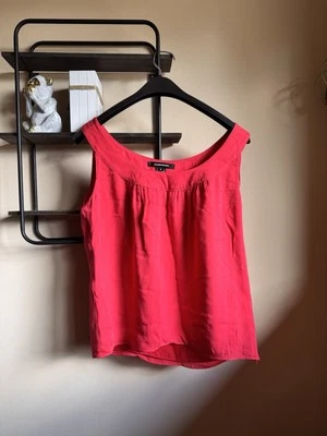 Blusa sin mangas de seda roja Ellen Tracy talla 6 (pequeña/mediana) Foto 1 de 4