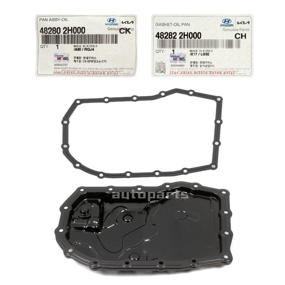 Genuine Transmission oil pan & Gasket 2EA For Hyundai Kia 2.0L 2.4L 2020-2023 - Image 1 of 4