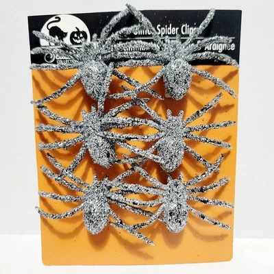 Glitter Spider Clip-on Arachnid Scary Tarantula Hair Clip Halloween Prop Decor - Image 1 of 4