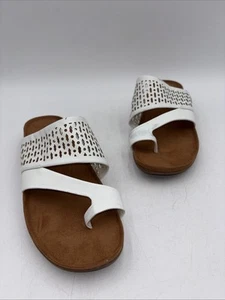 Sandalias Baretraps para mujer Juny blancas deslizables punta lazo talla 8,5 M - Imagen 1 de 7