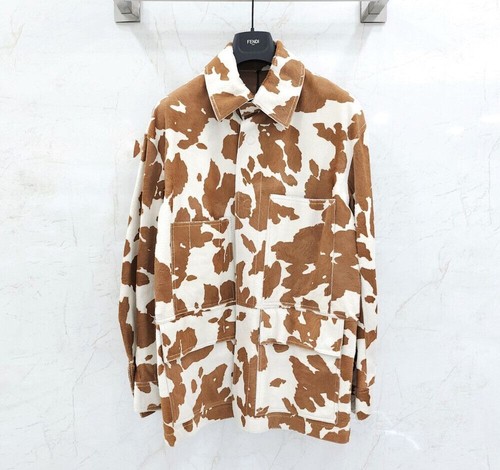 Giacca di pelle di shearling Fendi 114677970