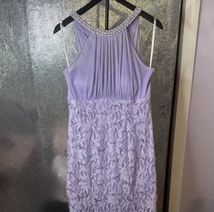 Eureka Gown Dress Large Lavender Purple Bejeweled Formal Prom Evening Gown - Picture 1 of 10