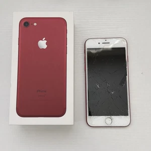 Apple iPhone 7 - 128 GB - Rojo - Pantalla agrietada - Sin alimentación - Para piezas o reparación - Imagen 1 de 7