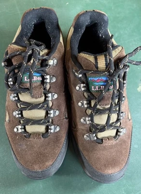L.L. Zapatos de senderismo Bean para mujer talla 7,5 anchos de gamuza marrón con cordones impermeables Foto 1 de 4