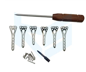 Distal Radius Locking Variable Angle Plate 3-5 Holes L&R And LCP Screw 74 Pcs SS - Picture 1 of 5