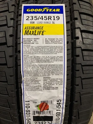 4 neumáticos nuevos para todas las estaciones Goodyear Assurance Max Life 235 45 19 Foto 1 de 4