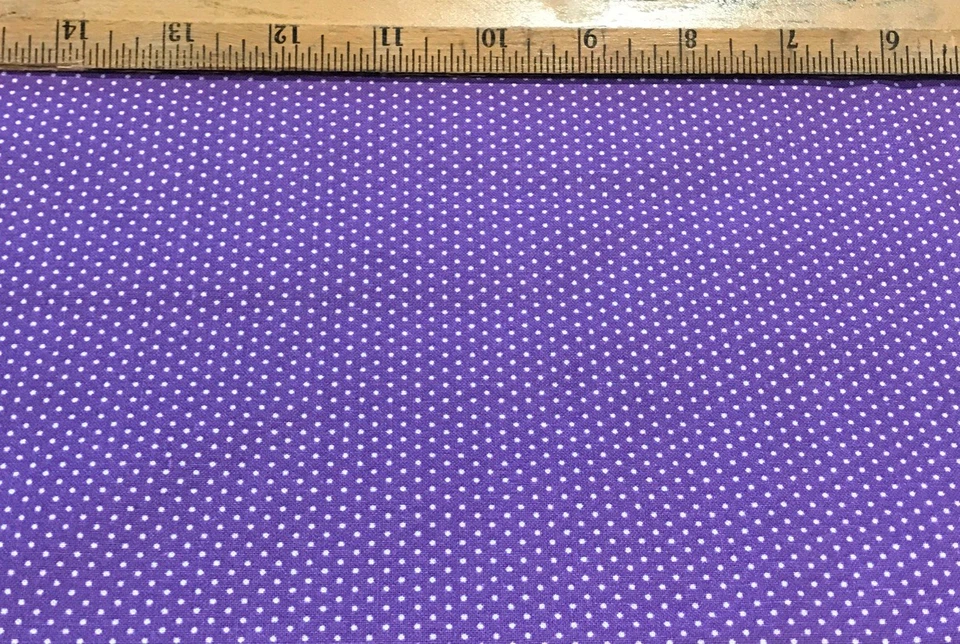 Purple  Pin Dot 23” X  44” 100% cotton fabric #2310a - Image 1 of 1