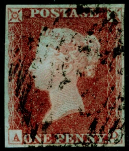 PLACA 71 SG8, 1d rojo-marrón, usada. Cat £30. IRLANDA. - Imagen 1 de 1