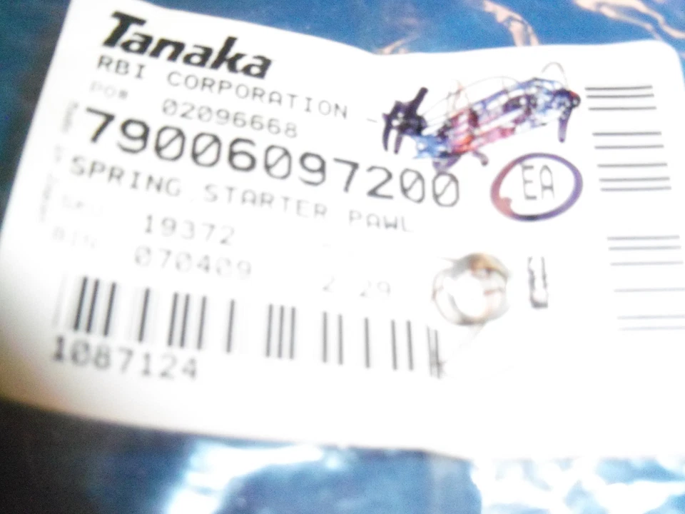 NEW TANAKA SPRING 79006097200 OEM FREE SHIPPING TA1 - Image 1 of 1