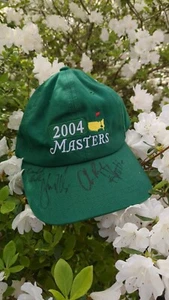 2004 Masters Hat w/ Autographs Hootie Johnson, Chris Riley, John Rollins - Picture 1 of 10