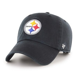 NFL Pittsburgh Steelers ('47 Brand) Clean Up Hat Adjustable Strap Black