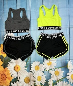 Girls LOVE Two-Piece Shorts and Shirt Set Size S/M/ 2 Set - Picture 1 of 9