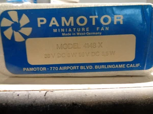 Ventiladores de refrigeración de caja Pamotor 4148X hechos en Alemania Occidental 48 voltios (38-56 voltios) - Imagen 1 de 2