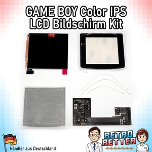 GameBoy Color IPS Pantalla LCD Negra - XL Set - Q5 Retro Funny Pixel Playing - Imagen 1 de 6