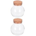 Storage Clear Jar With Cork Lid Glass Storage Jar Glass Jar Wood Lid