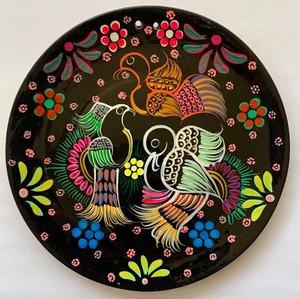 Authentic Vintage Mexican Folk Art Talavera Fruits Wall Hanging Hang Plate #21 - Picture 1 of 3