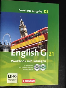 English G21 erweiterte Ausgabe D3 Workbook Lösungen+e-Workbook 2CDs Lehrer - Bild 1 von 4