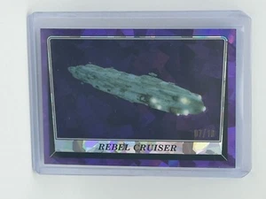 2023 Topps Chrome Sapphire Star Wars Return of the Jedi Rebel Cruiser Purple /10 - Bild 1 von 2