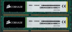 Corsair 8GB (2x4GB) DDR3 1600MHz PC3-12800U DIMM Desktop RAM Memory USED TESTED - Picture 1 of 2