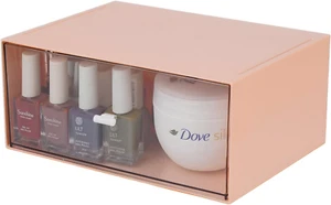 Desktop Stackable Storage Drawer Organizer Plastic Office Makeup Skincare Holder - Picture 1 of 12