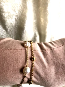 HONORA CULTURED PEARL & BEAD 2-ROW BRACELET, SS OR 18K PLTD, SZ AVG (M4443-24) - Picture 1 of 16